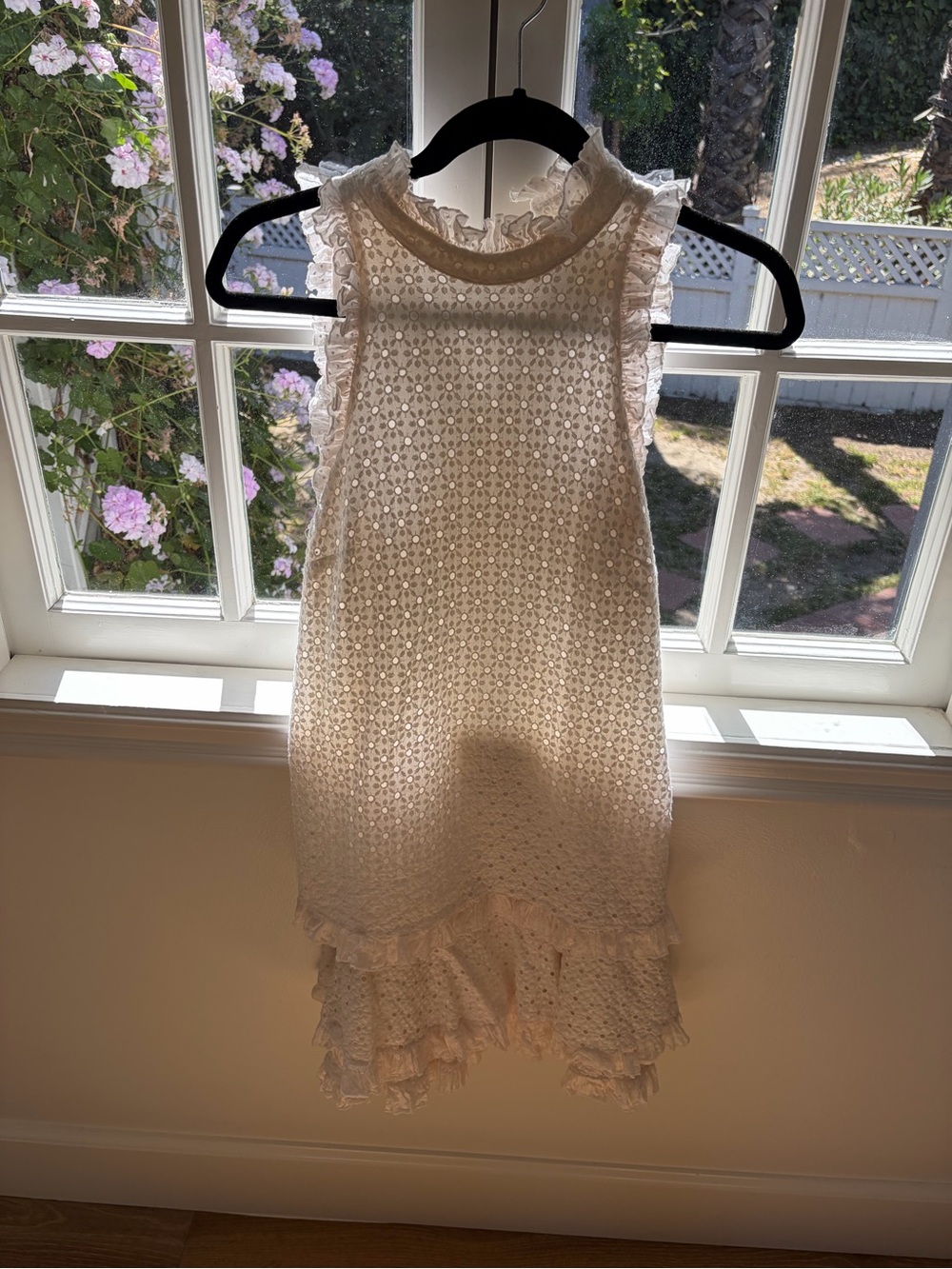 Thread Social Lace Eyelet Ruffle Sleeveless Dress